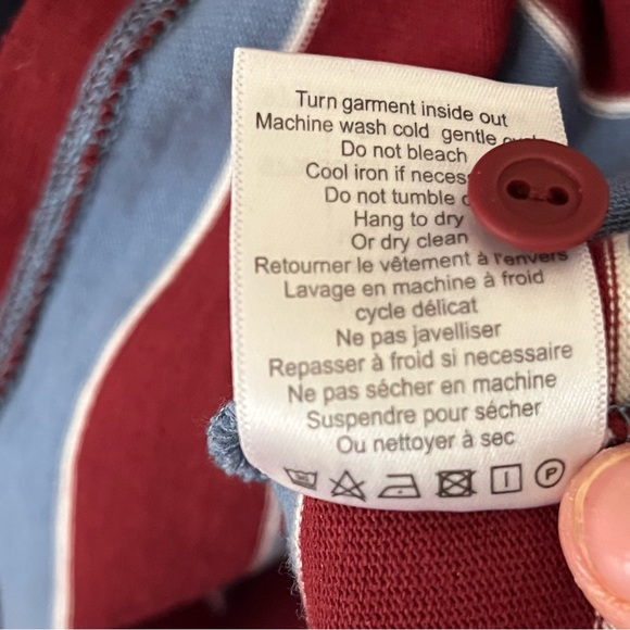 Veronica Beard Cenda Striped Cotton Jersey Mini Dress, Red Blue, Size XS Preppy - Picture 7 of 11